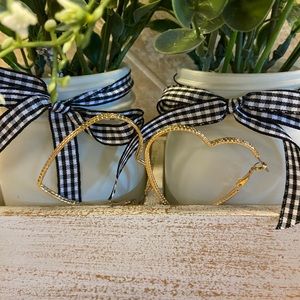 Goldtone Heart Hoop Earrings